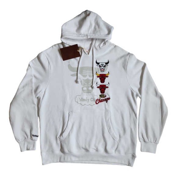 MITCHELL & NESS CHICAGO BULLS HOODIE SWEATSHIRT UNISEX NWT - Picture 1 of 11